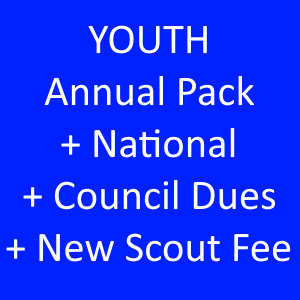 Youth Annual Pack, National, Council Dues, and New Scout Fee